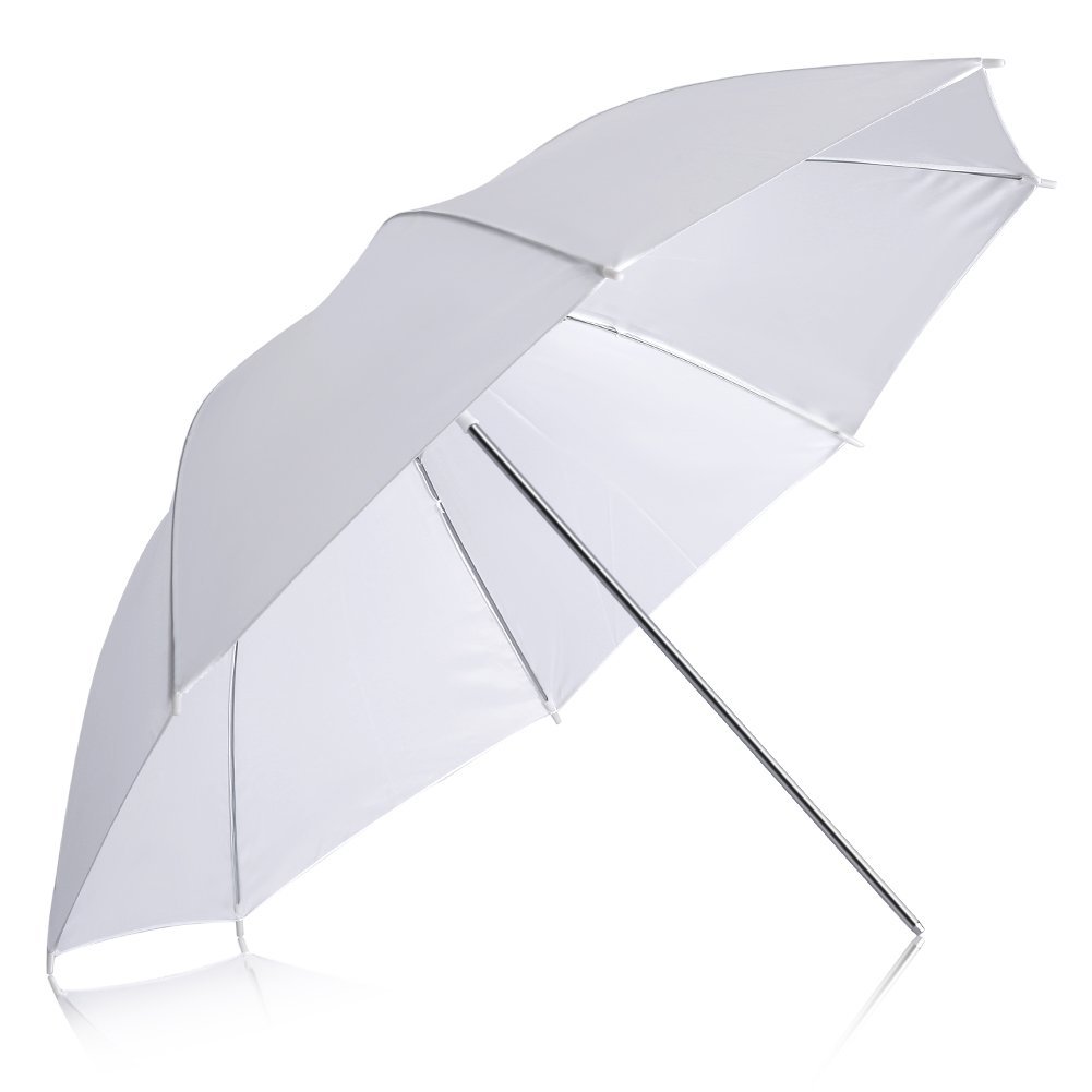 Photography Umbrella Light - Parapluie diffuseur de lumière blanc, portable,