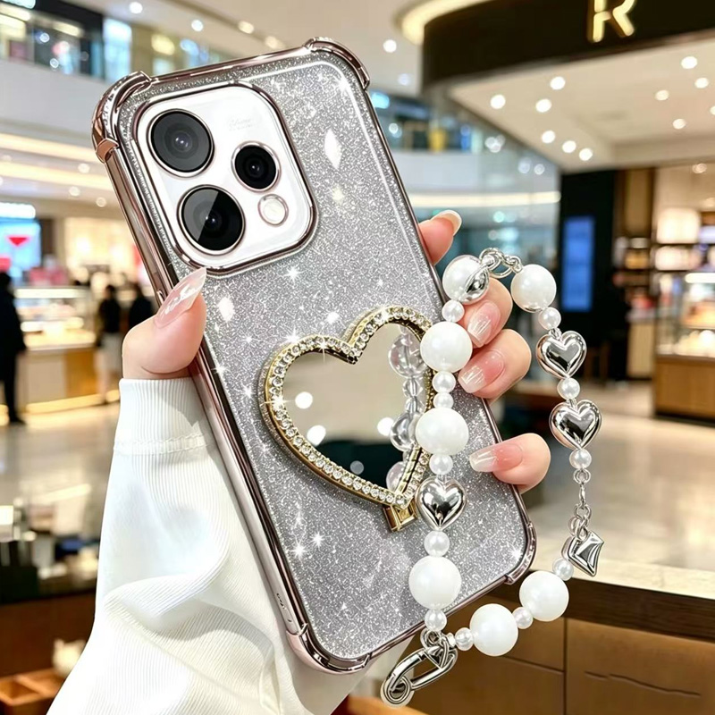 Photography Xiaomi 17 Ultra - Étui antichoc avec support miroir cœur