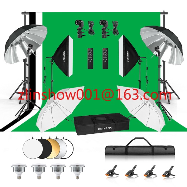 Photography Umbrella Light - Équipement de Studio Photo 2.6*3m/2*3m, support