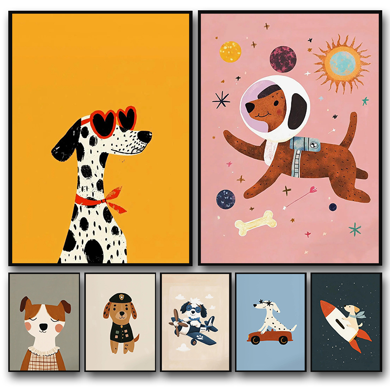 Photography Pose - Affiche d'illustrations de chien de dessin