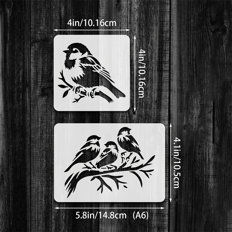 Lot de 7 pochoirs d'oiseaux en - Photography Model avis et prix