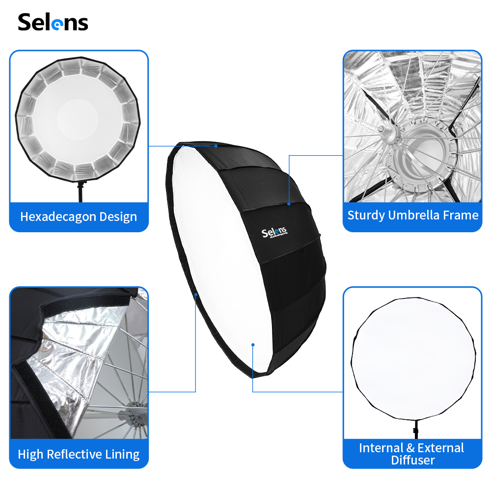 Selens-Parapluie Radar Softbox - Photography Umbrella Light avis et prix