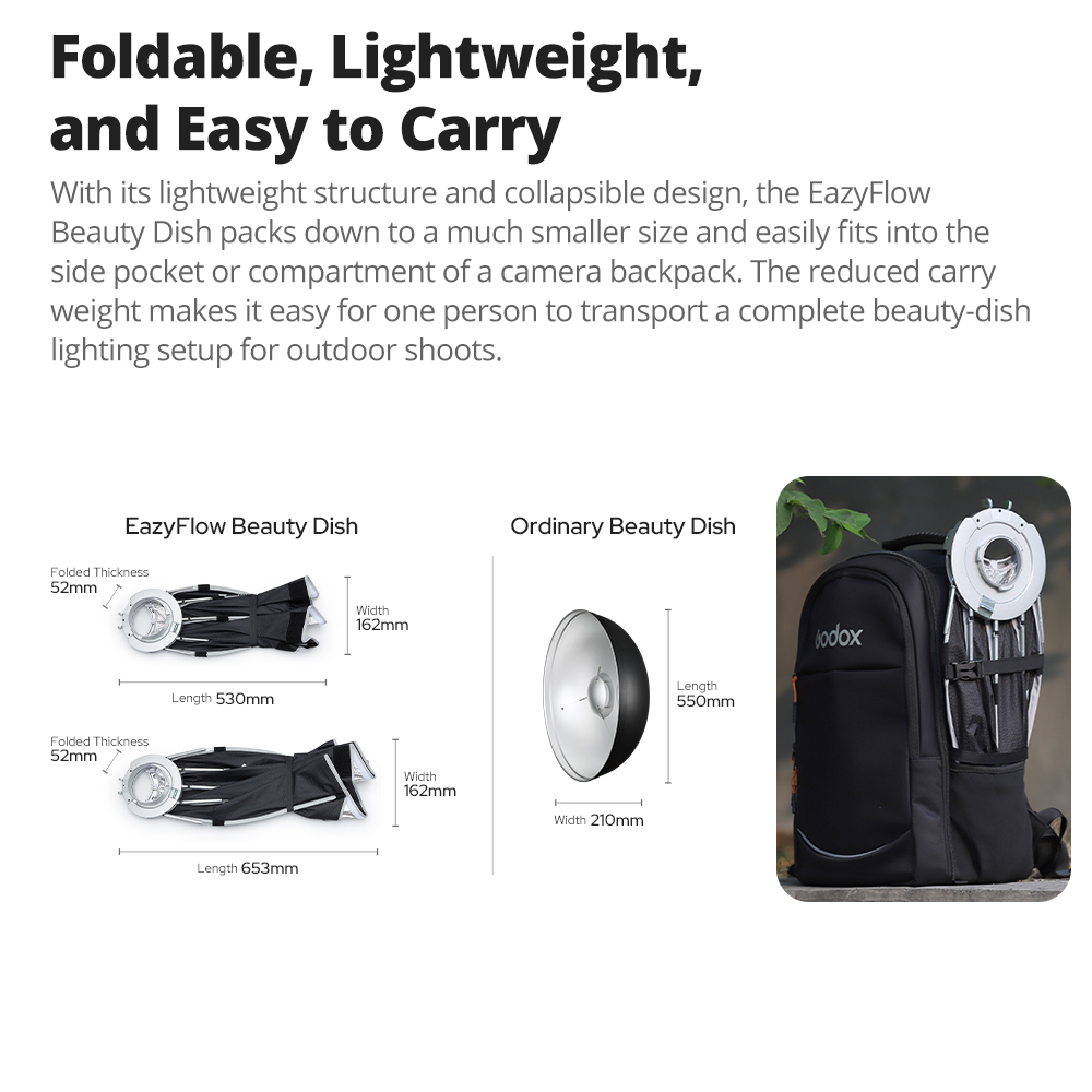 Nouveau Godox EazyFlow Beauty  - Beauty Dish Softbox avis et prix